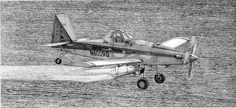 Air Tractor AT-602 DeSpain Pen and Ink Drawing