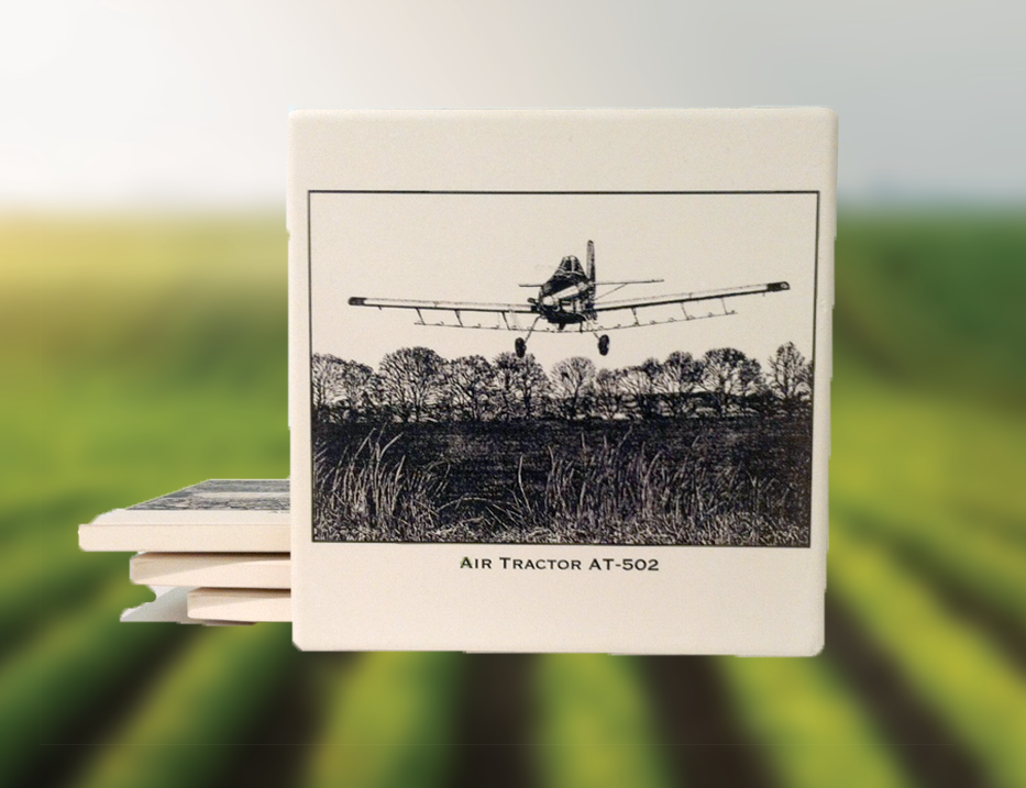 Coaster de pedra Ag Plane (conjunto de 4)
