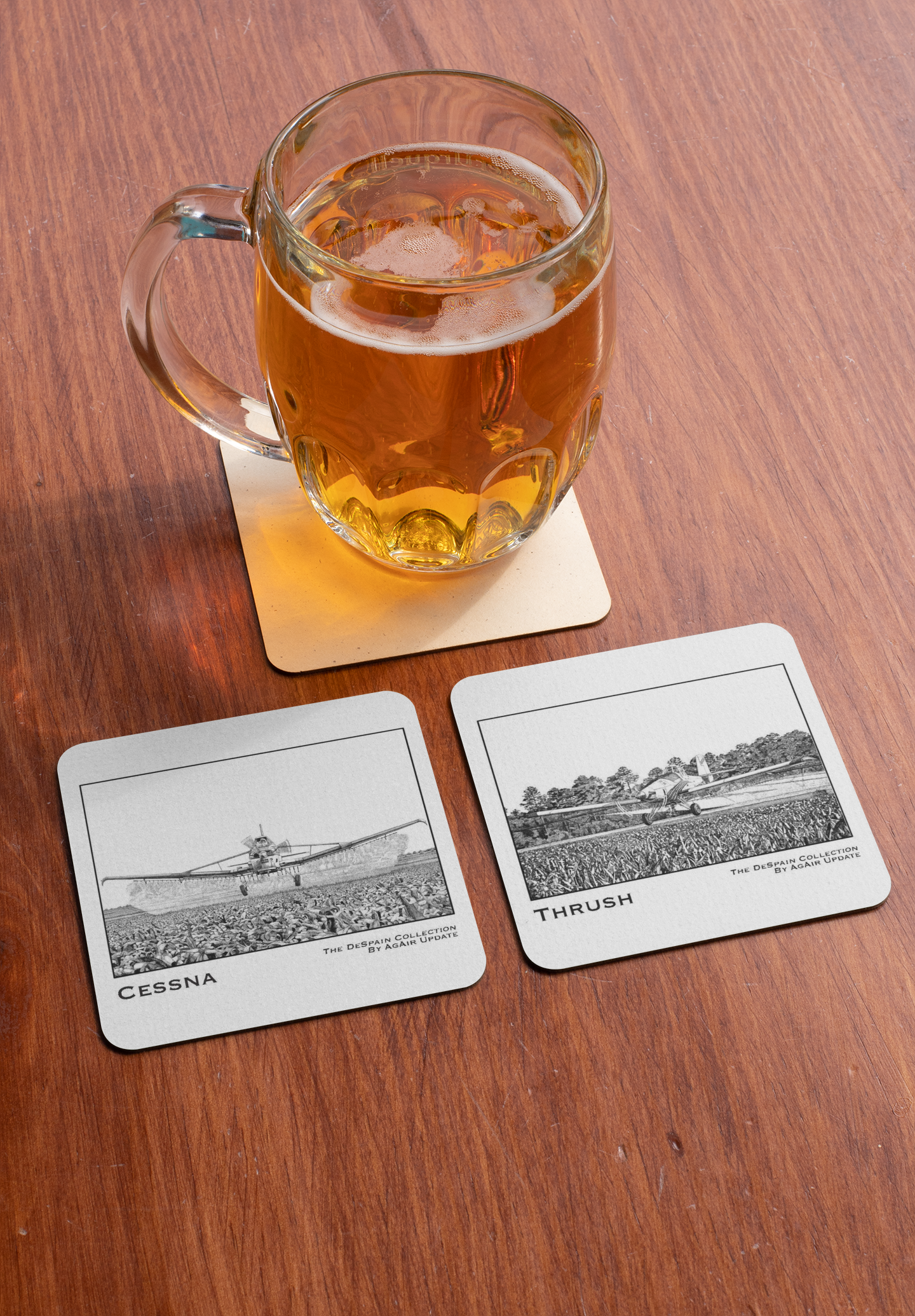 Coaster de pedra Ag Plane (conjunto de 4)