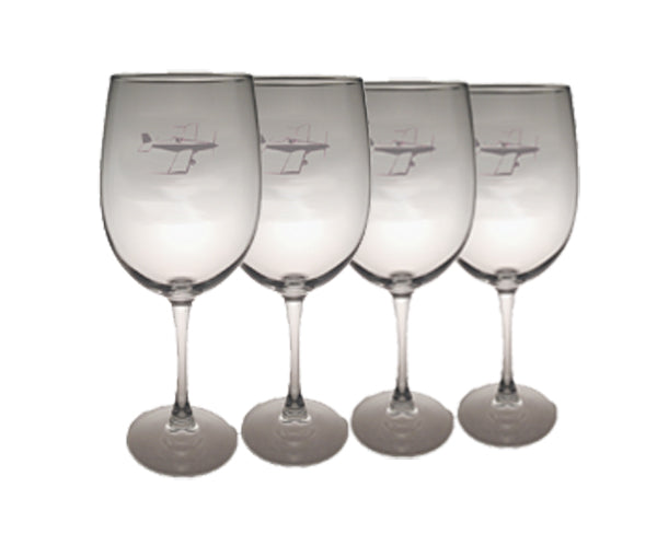 Ag Plane Wine Glasses